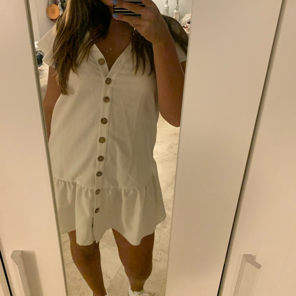 Button up t-shirt dress